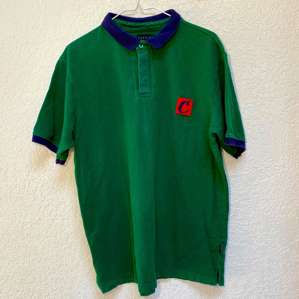 Cookies SF Polo Shirt Men’s Large Green Short Sleeve Activewear Cookies Clothing